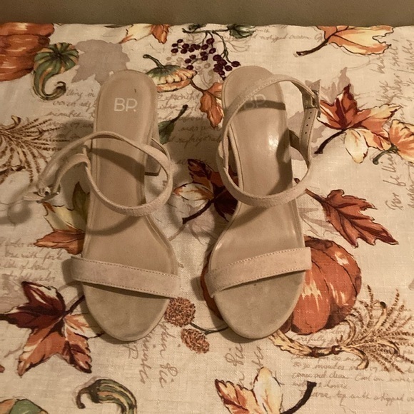 BP Nude High Heels with Straps - Picture 1 of 6